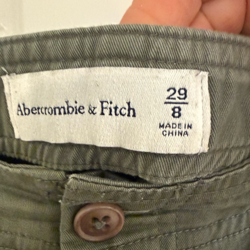 Y2K Abercrombie Fitch Military Utility Cargo Women 8 Pants Straight Leg Outdoor - Picture 12 of 13